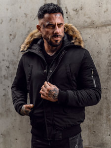 Men's Winter Jacket Black Bolf 2019