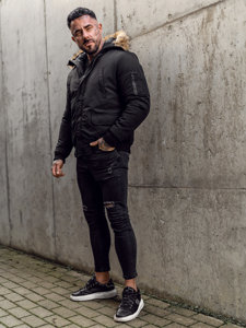 Men's Winter Jacket Black Bolf 2019