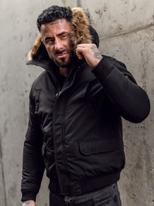 Men's Winter Jacket Black Bolf 2019