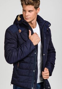 Men's Winter Jacket Navy Blue Bolf 1673