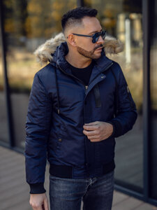 Men's Winter Jacket Navy Blue Bolf 2129