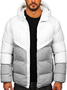 Men’s Winter Jacket White-Grey Bolf CS1006