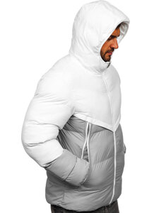 Men’s Winter Jacket White-Grey Bolf CS1006