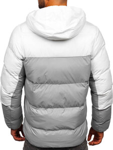 Men’s Winter Jacket White-Grey Bolf CS1006