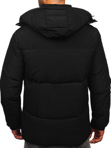 Men's Winter Jacket with hood Black Bolf 19M1292