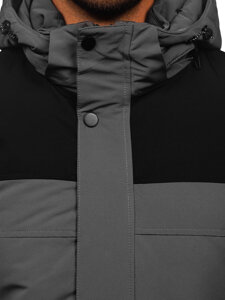 Men's Winter Jacket with hood Graphite Bolf 22M322