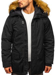 Men's Winter Parka Alaska Jacket Black Bolf HZ8109