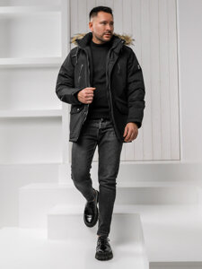 Men’s Winter Parka Alaska Jacket Black Bolf WX032A1