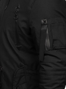 Men's Winter Parka Jacket Black Bolf 1068