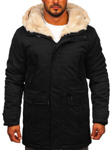 Men’s Winter Parka Jacket Black Bolf 22M317