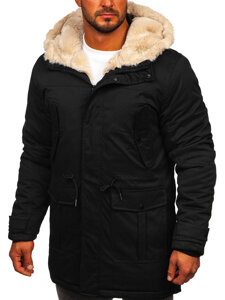 Men’s Winter Parka Jacket Black Bolf 22M317