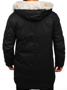 Men's Winter Parka Jacket Black Bolf 22M318