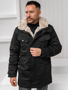 Men’s Winter Parka Jacket Black Bolf 22M318A1