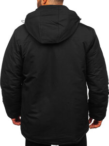 Men's Winter Parka Jacket Black Bolf 22M323