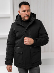 Men’s Winter Parka Jacket Black Bolf 22M323A1