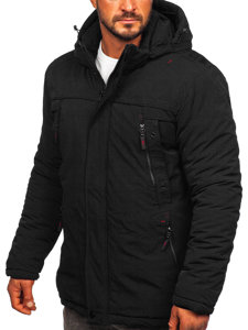 Men's Winter Parka Jacket Black Bolf 5M713