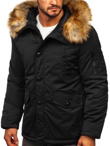 Men's Winter Parka Jacket Black Bolf JK355