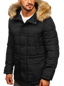 Men's Winter Parka Jacket Black Bolf JK361