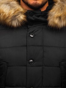 Men's Winter Parka Jacket Black Bolf JK361