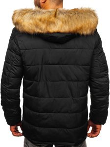 Men's Winter Parka Jacket Black Bolf JK361