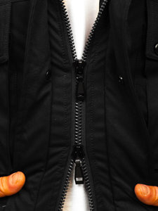 Men's Winter Parka Jacket Black Bolf M115