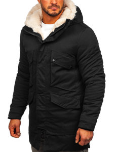 Men's Winter Parka Jacket Black Bolf M115