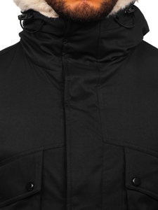 Men's Winter Parka Jacket Black Bolf M115