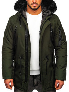 Men's Winter Parka Jacket Green Bolf 1068