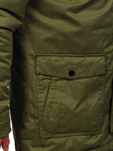 Men's Winter Parka Jacket Green Bolf 1794