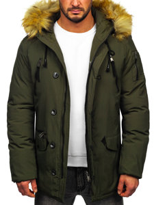 Men's Winter Parka Jacket Green Bolf 1795 