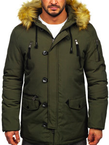 Men's Winter Parka Jacket Green Bolf 1795 