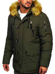 Men's Winter Parka Jacket Green Bolf 1795 