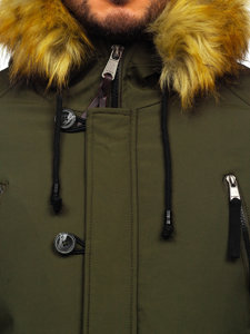 Men's Winter Parka Jacket Green Bolf 1795 