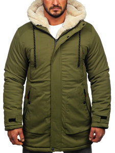 Men's Winter Parka Jacket Green Bolf 22M52