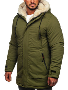 Men's Winter Parka Jacket Green Bolf 22M52