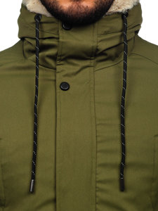 Men's Winter Parka Jacket Green Bolf 22M52