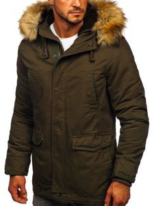 Men's Winter Parka Jacket Green Bolf 5284