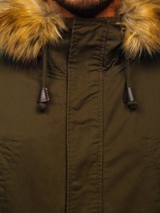 Men's Winter Parka Jacket Green Bolf 5284