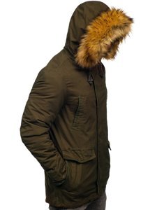 Men's Winter Parka Jacket Green Bolf 5284