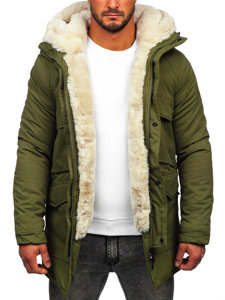 Men's Winter Parka Jacket Khaki Bolf M115