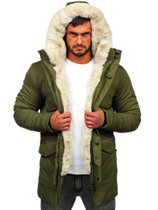 Men's Winter Parka Jacket Khaki Bolf M115