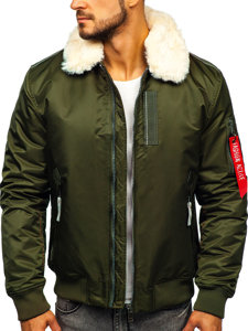 Men's Winter Pilot Jacket Green Bolf 1787