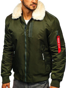 Men's Winter Pilot Jacket Green Bolf 1787