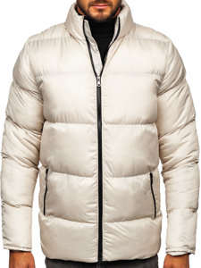 Men's Winter Quilted Jacket Beige Bolf 0025