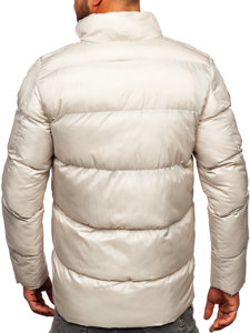 Men's Winter Quilted Jacket Beige Bolf 0025