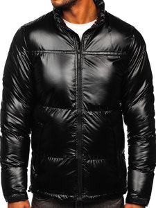 Men's Winter Quilted Jacket Black Bolf 1188