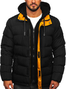 Men's Winter Quilted Jacket Black Bolf 7145