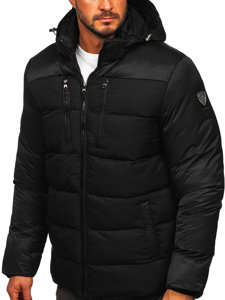 Men's Winter Quilted Jacket Black Bolf AB103