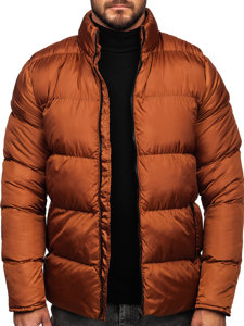 Men's Winter Quilted Jacket Brown Bolf 0025