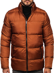 Men's Winter Quilted Jacket Brown Bolf 0025